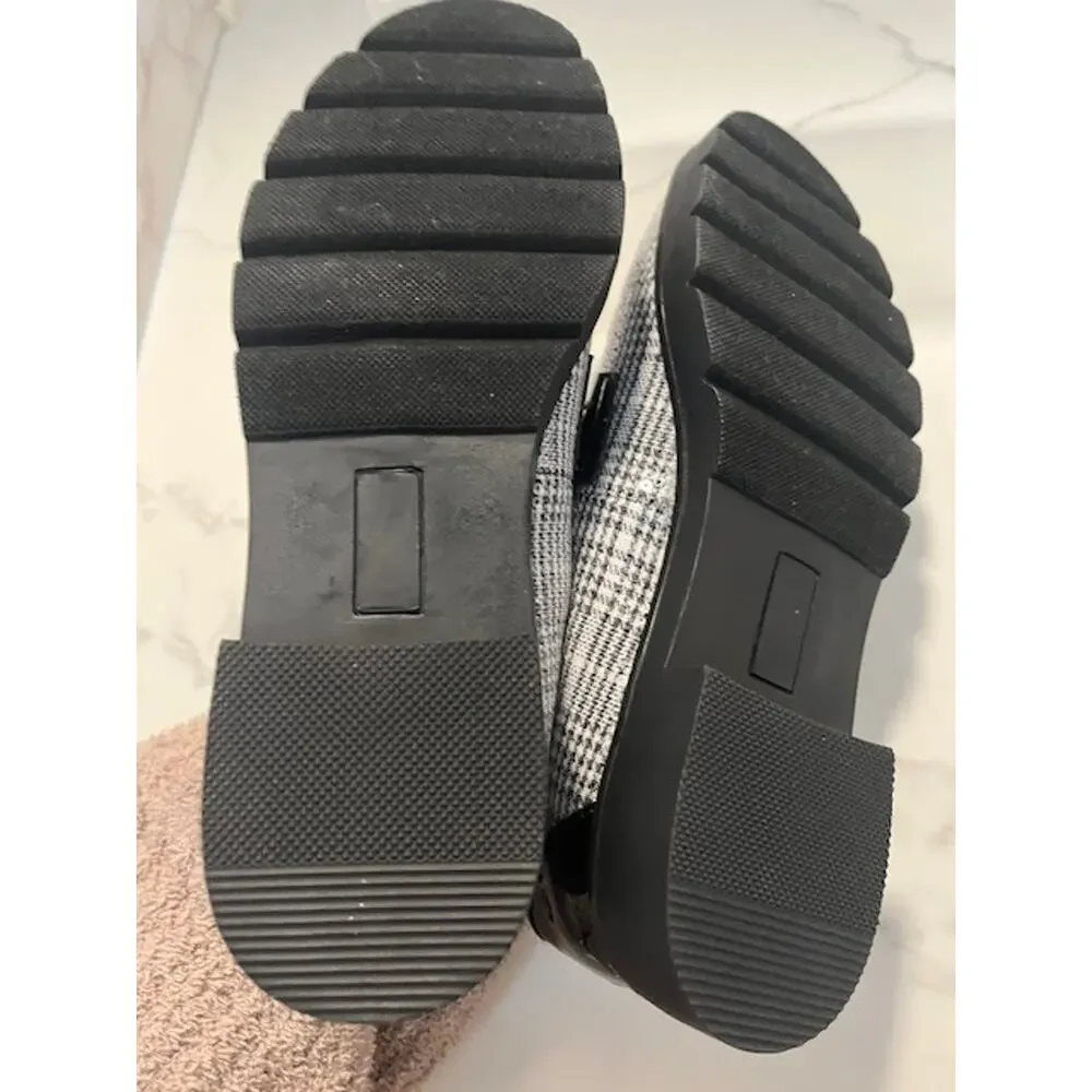 Betsey Johnson's Darian Black and White Gingham Plaid Loafers, Size 6.5, NWOT - Picture 13 of 13